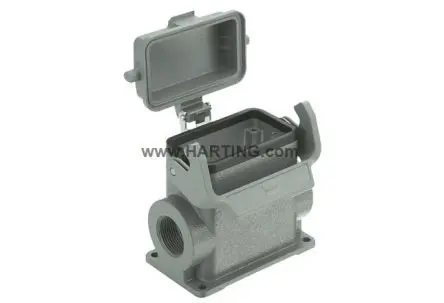 Produktfoto 1 von HARTING Han B Gehäuse für robusten Stromversorgungsstecker 1 Hebel 1, Oberfläche 10B Haube, IP65