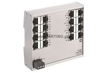 Produktfoto 1 von HARTING Ha-VIS eCon 2000 Industrie-Hub / 100Mbit/s 16, bis 100 m, DIN-Hutschiene, 48 V dc