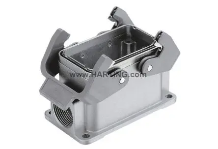 Produktfoto 1 von HARTING Han EMC/B Gehäuse für robusten Stromversorgungsstecker 2 Hebel 2, Oberfläche 10B Sockel, IP65