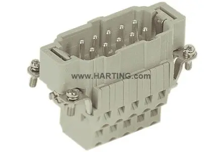 Produktfoto 1 von HARTING HAN ESS Industrie-Steckverbinder Kontakteinsatz Stecker, 10-polig 16A, Kabel, Steckverbindereinsatz