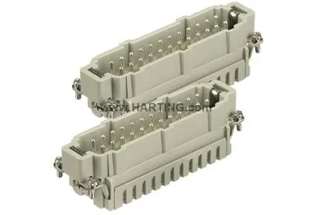 Produktfoto 1 von HARTING Han ES Industrie-Steckverbinder Kontakteinsatz Stecker, 48-polig 16A, Kabel, Steckverbindereinsatz