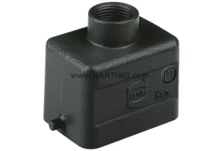 Produktfoto 1 von HARTING Han M Kappe für robusten Stromversorgungsstecker 1 Hebel 1, Kabel 6B Haube, IP65
