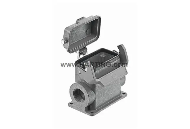 Produktfoto 1 von HARTING Han B Gehäuse für robusten Stromversorgungsstecker 1 Hebel 1, SMD 10B Haube, IP65
