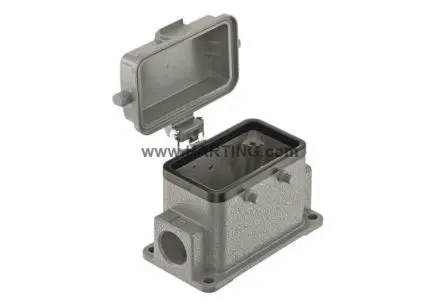 Produktfoto 1 von HARTING Han B Gehäuse für robusten Stromversorgungsstecker 2 Hebel 2, Oberfläche 10B Kunststoffabdeckung, IP65