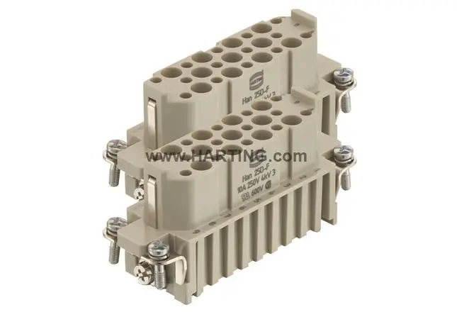 Produktfoto 1 von HARTING Han D Industrie-Steckverbinder Kontakteinsatz, 50-polig 10A Buchse, Crimp