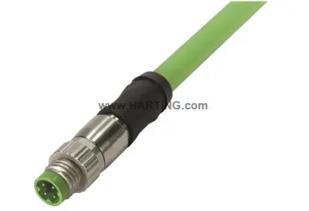 Produktfoto 1 von HARTING Circular connectors M8, 4-polig Sensor-Betätigungselementkabel, Gerade Stecker 4 / Gerade Stecker, Länge 5 m