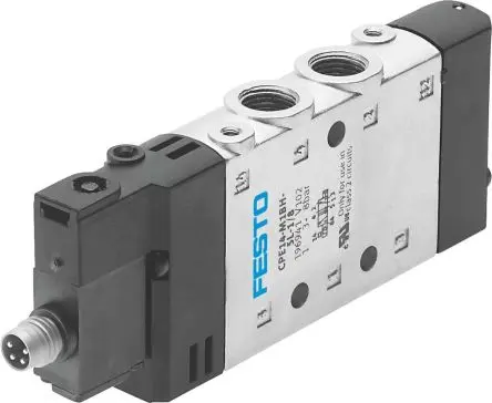 Produktfoto 1 von Festo CPE 550237 Vorgesteuertes Magnetventil 5/2 Durchsteckmontage G1/8, Steuer--betätigt 24V dc