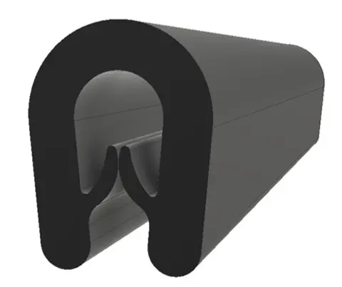 Produktfoto 1 von RS PRO Kantenschutz, Kantenschutz, Nitrilkautschuk (NBR), Schwarz, B. 7.4 mm, H. 9.7 mm, L. 20 m