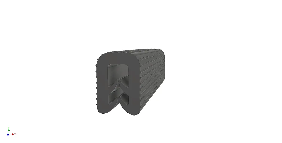 Produktfoto 1 von RS PRO Kantenschutz, Kantenschutz, Ethylen-Propylen-Dien-Monomer, Schwarz, B. 9.8 mm, H. 13.5 mm, L. 20 m