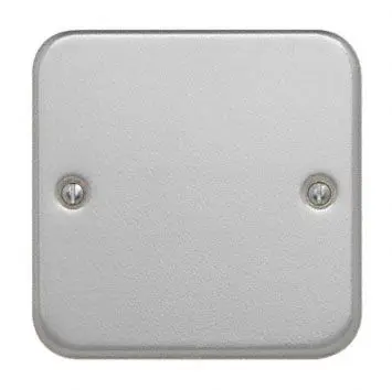 Produktfoto 1 von Contactum Metal Clad Lichtschalterabdeckung Grau Stahl 1 Ausbrüche H. 80 mm B. 80mm
