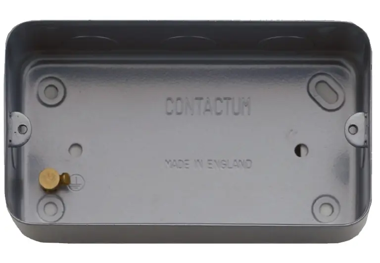 Produktfoto 1 von Contactum Einbaubox, 2-fach, Stahl BS, 35 mm, Grau