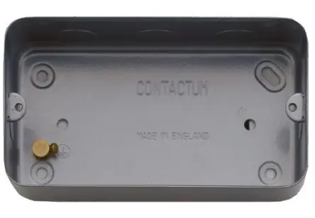 Produktfoto 1 von Contactum Einbaubox, 2-fach, Stahl BS, 35 mm, Grau