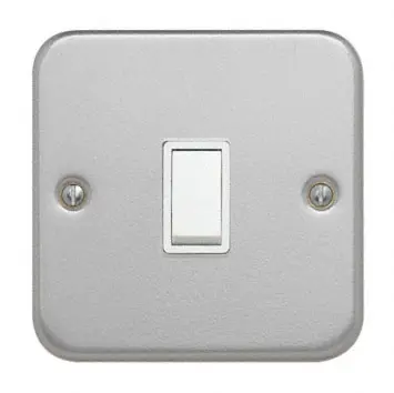 Produktfoto 1 von Contactum Metal Clad Wippschalter Lichtschalter 1-teilig, 1-polig, 2 Wege Weiß IP2X 10 A, Polycarbonat