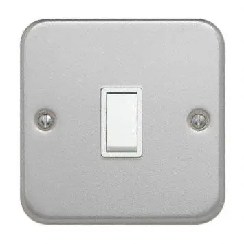 Produktfoto 1 von Contactum Metal Clad Wippschalter Lichtschalter 1-teilig, 1-polig, 2 Wege Weiß IP2X 10A, Polycarbonat