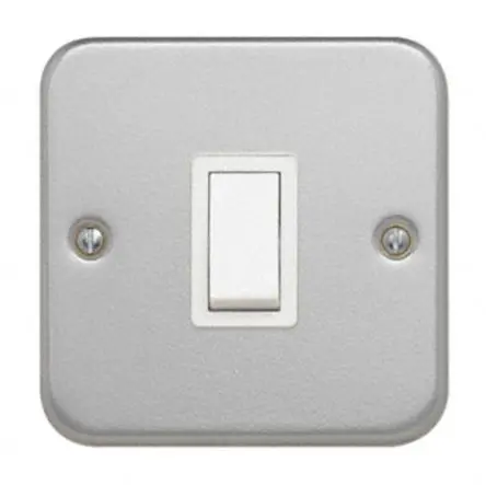 Produktfoto 1 von Contactum Metal Clad DP/DP-Kopplung Lichtschalter 1-teilig, 2-polig, 1 Wege Weiß IP2X 20A, Polycarbonat