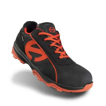 Heckel RUN-R Herren Sicherheitstrainer Schwarz, Rot, Videosignal, Größe 43 / UK 9