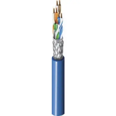 Belden 2202ENH Cat6a Ethernet-Kabel, 500 m, Blau Abgeschirmt Geschirmt, Aussen ø 7 mm Außen-ø , Raucharm halogenfrei
