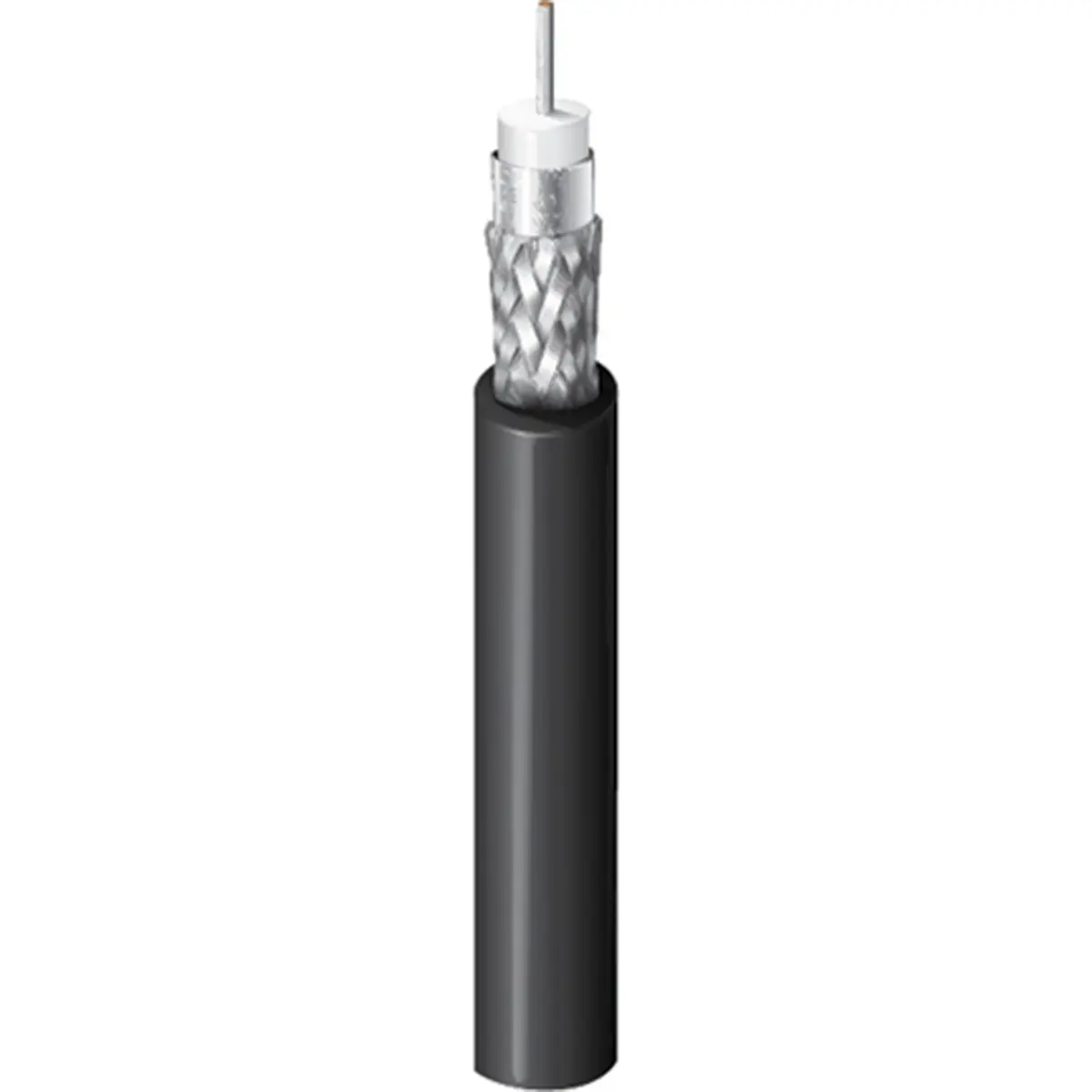 Produktfoto 1 von Belden 4505R RG59 SDI-Koaxialkabel, Verlegekabel, 75 Ω, 1000 ft, Aussen ø 5.84 mm Außen-ø , Schwarz