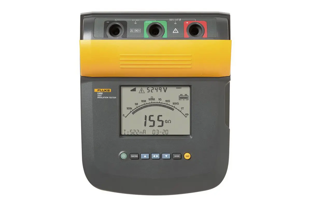 Produktfoto 1 von Fluke 1555 FC Isolationsprüfer 250 V, 2000000nA, 10000 V Isolationsprüfer CAT IV, CAT III