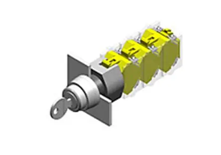Produktfoto 1 von EAO Schlüsselschalterkopf 22.3 mm 3 Positionen Ronis Tastend IP65