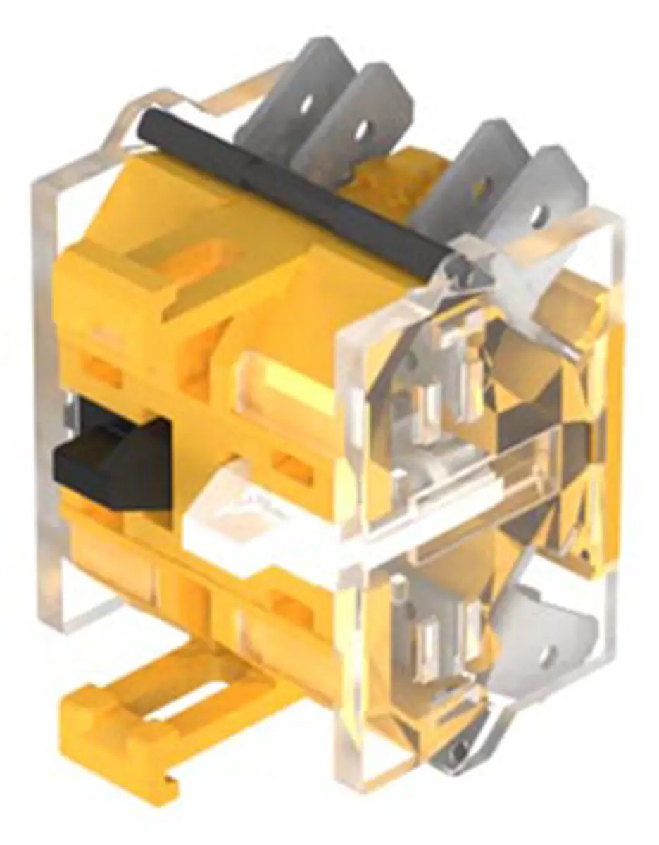 Produktfoto 1 von EAO Modularschalter-Kontaktblock 1 Wechsler 500V ac für Schalter, Serie 04 Schnellverbindung