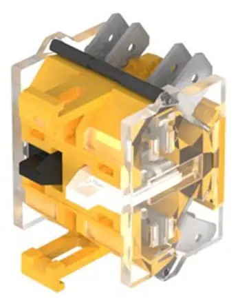 Produktfoto 1 von EAO Modularschalter-Kontaktblock 1-poliger Umschalter 500V Schnellverbindung