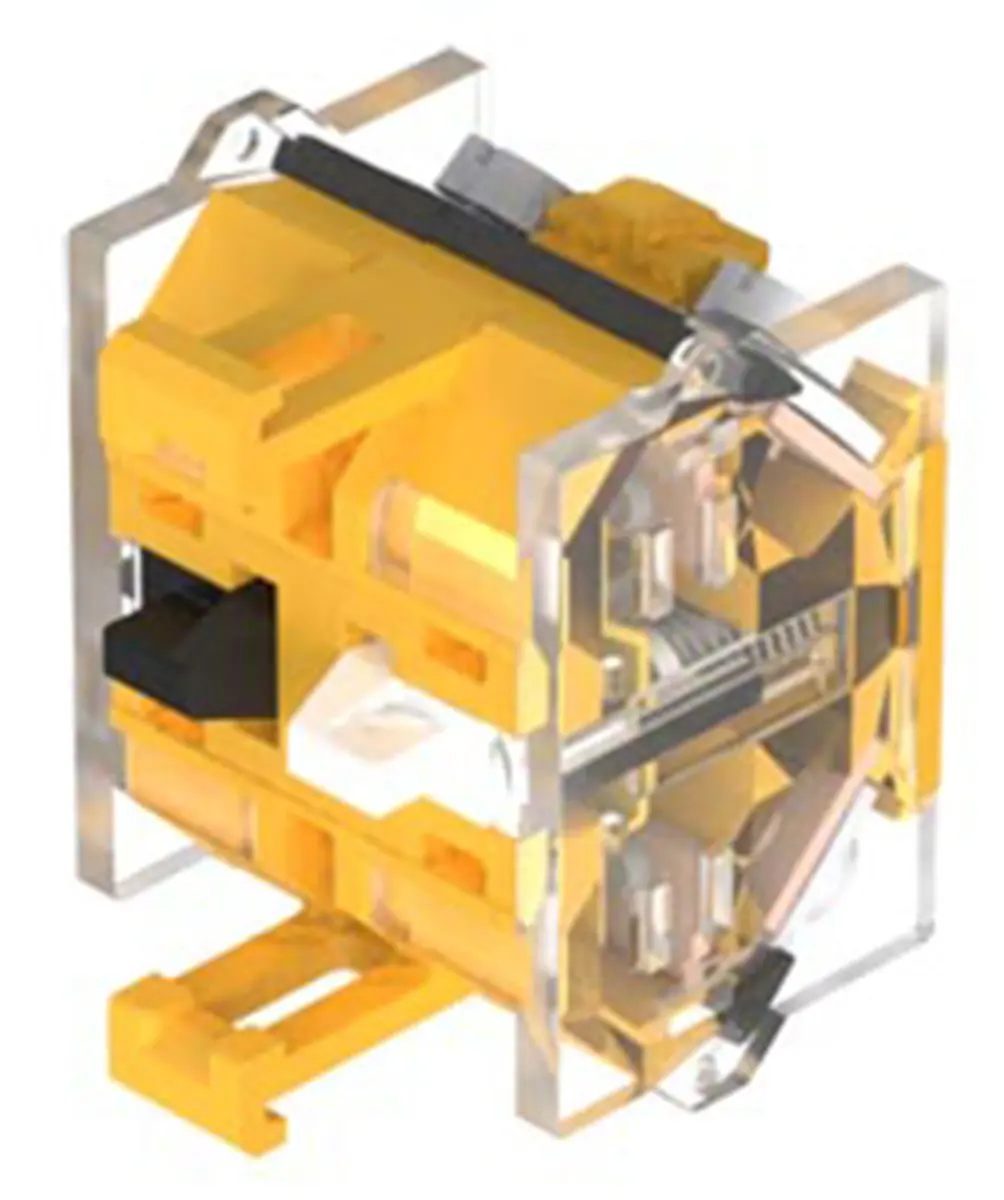 Produktfoto 1 von EAO Modularschalter-Kontaktblock 1 Wechsler 500V ac für Schalter, Serie 04 Schraubanschluss