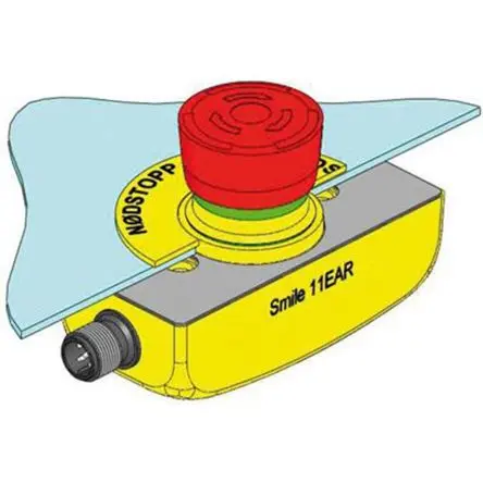 Produktfoto 1 von ABB Jokab Smile 11 EAR Not-Aus-Drucktaster, SMD, Ø 32.2 mm, 2 Öffner, Rot Beleuchtet IP65, 0.04m, x 57 mm,