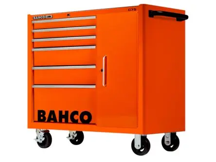 Produktfoto 1 von Bahco Vollstahl Werkzeugwagen, Typ Gestellwagen 6 Schubladen mit Rädern, 986 mm x 1.02m x 1.1 m