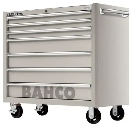Bahco Edelstahl Rollenschrank, Typ Werkzeugwagen 7 Schubladen mit Rädern, 986 mm x 1.26m x 1.1 m
