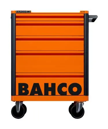 Produktfoto 1 von Bahco Vollstahl Werkzeugwagen, Typ Gestellwagen 5 Schubladen mit Rädern, 952 mm x 693mm x 782 mm