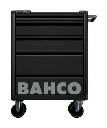 Produktfoto 1 von Bahco Vollstahl Werkzeugwagen, Typ Gestellwagen 5 Schubladen mit Rädern, 952 mm x 693mm x 782 mm