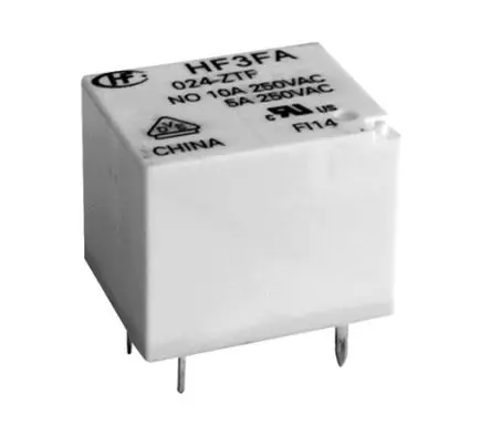 Hongfa Europe GMBH HF3FA Leistungsrelais 5V dc Spule 1-poliger Umschalter Leiterplattenmontage 10A 70 Ω 360 mW