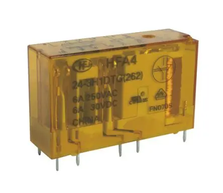 Produktfoto 1 von Hongfa Europe GMBH HFA4 Zwangsgeführte Relais, Spule 12V dc / 360mW, 1-polig / 6A, 2-poliger Wechsler