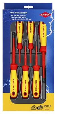 Produktfoto 1 von Knipex Schraubendrehersatz Isoliert, 6-teilig Phillips, Pozidriv