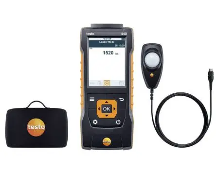 Produktfoto 1 von Testo 440 Lux Kit (air velocity and IAQ measuring instrument) Luxmeter 0lx, bis 100000 lx, 0.1 °C