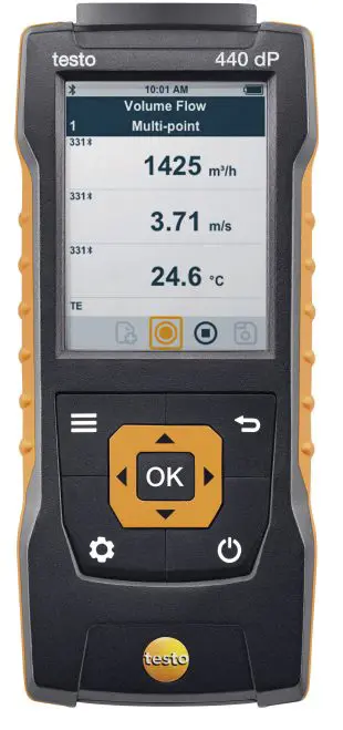 Produktfoto 1 von Testo 440 dP Datenloggerfunktion Luftqualitätsüberwachung 1370 °C, bis 50 °C, Batterie-betrieben / 100 %RH