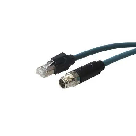 Produktfoto 1 von Bulgin PXP Cat6a Ethernet-Kabel, 1 m, Blau Ungeschirmt Ungeschirmt, Aussen ø 6.2 mm Außen-ø , Polyurethan