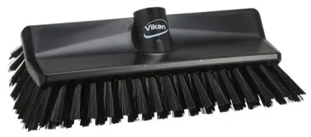 Produktfoto 1 von Vikan 265 mm Scheuerbürste Schwarz mit Polyester-Borsten Winkelbürste, Hart, Borsten L. 41 mm Lebensmittelsicher für