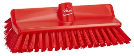 Produktfoto 1 von Vikan 150 mm Scheuerbürste mit Polyester-Borsten Rot, Borsten L. 41 mm