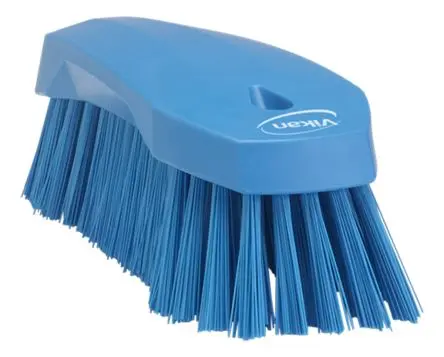 Produktfoto 1 von Vikan 200 mm Scheuerbürste Blau mit Polyester-Borsten Handbürste, Hart Blau, Borsten L. 36 mm Lebensmittelsicher für