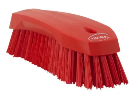 Produktfoto 1 von Vikan 200 mm Scheuerbürste Rot mit Polyester-Borsten Handbürste, Hart Rot, Borsten L. 36 mm Lebensmittelsicher für