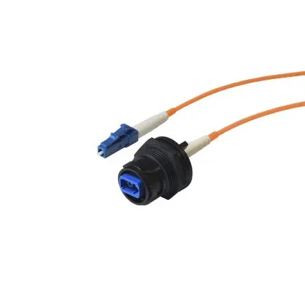 Produktfoto 1 von Bulgin 4000 LWL-Kabel 1 m 1-Fasern, Raucharm halogenfrei, Polyvinylchlorid Gelb, Orange, Aqua 125 μm