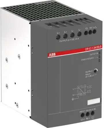 Produktfoto 1 von ABB CP-C.1 DIN-Schienen Netzteil Geschalteter Modus 240V ac Wechselstrom/Gleichstrom / 20 A 24V dc DC 480 W