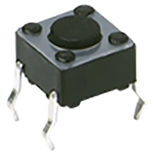 Produktfoto 1 von C & K Taster SPST, Löt-Pin 50 mA Tastend 1.05mm Oben, 6 x 6mm B. 6mm L. 6mm