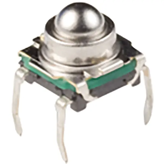 Produktfoto 1 von C & K Taster SPST, Löt-Pin 50 mA Tastend 6.65mm Oben, 7.4 x 7.4mm B. 7.4mm L. 7.4mm