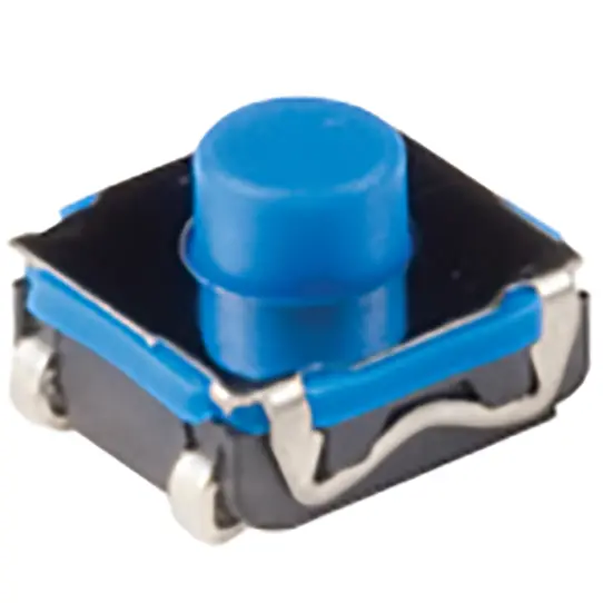 Produktfoto 1 von C & K Taster SPST 50 mA Tastend 4.3mm Oben, 6.2 x 6.2mm B. 6.2mm L. 6.2mm