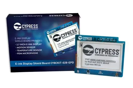 Produktfoto 1 von Infineon 2.7 Zoll Anzeigetafel, E-Ink-Display Schild E-Ink-Display-Schirmplatte BMI160 PSoC 4, PSoC 6 MCU Pioneer-Kits