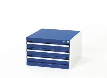 Bott 3 Schubladeneinheit, Kleinteilemagazin Grau, 400 mm x 650mm x 650 mm