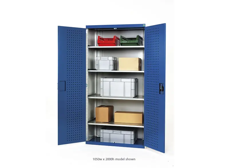 Produktfoto 1 von Bott Aufbewahrungsschrank Typ Schrank mit Ablage Freistehend 2 Tür/en 4 Regal/e 2 m 1.05 m Ja 650 mm Stahl